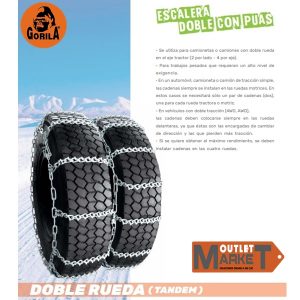 CADENA NIEVE ESCALERA DOBLE CON ROMPEHIELO